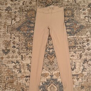 Babaton Tan Ribbed Leggings